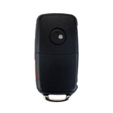 4 BTN Keyless Entry Remote Control Car Uncut Blade Flip Key Fob Replacement for 2011-2016 VW Jetta Passat Beetle 5K0-837-202-R / 5K0-837-202-F / 5K0-837-202-A / 5K0-837-202-AE  KR-V4SB